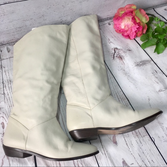 Joyce leather Vintage cream boot size 7.5 - Picture 6 of 7